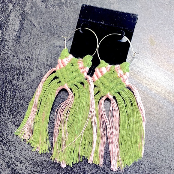 🆕»-»FaNcY MoDeRn DaY HoOpS w/a tWiSt« HaNdCrAfTeD »ClAsSiC bOhO sTyLe« Macrame - Picture 6 of 16